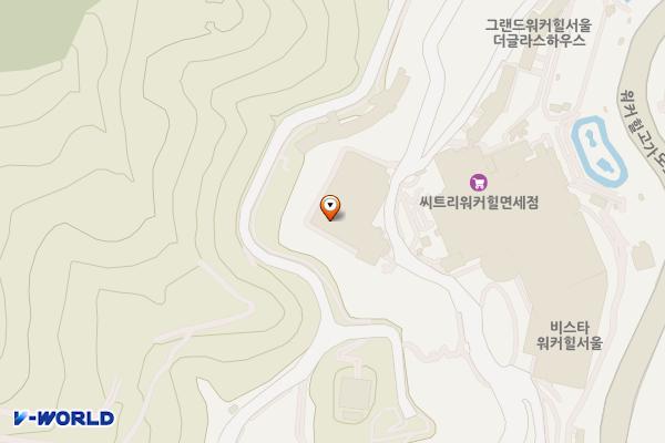 포르쉐 데스티네이션 그랜드워커힐 서울 위치 지도 — 서울특별시 광진구 워커힐로 177