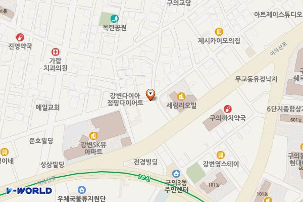 구의3동 공영주차장 위치 지도 — 서울특별시 광진구 광나루로52길 83