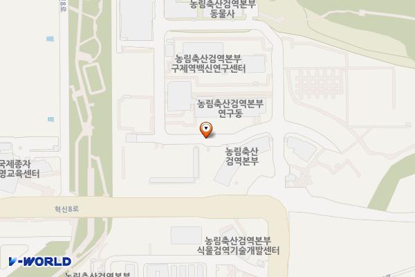 농림축산식품부 농림축산검역본부 위치 지도 — 경상북도 김천시 혁신8로 177