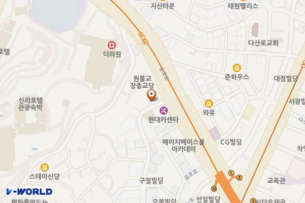 아우디_남산 전시장(태안모터스) 위치 지도 — 서울특별시 중구 동호로 211