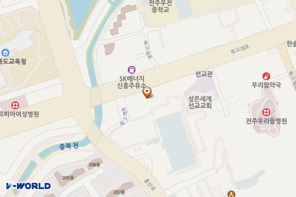 아우디_전주 전시장(중산모터스) 위치 지도 — 전북특별자치도 전주시 완산구 쑥고개로 372