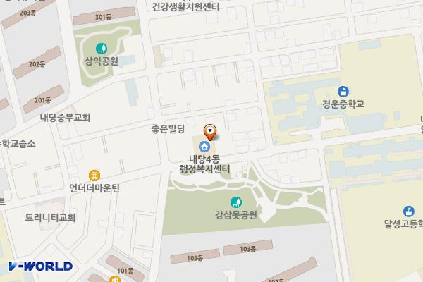 대구시_내당4동 위치 지도 — 대구광역시 서구 서대구로3길 46