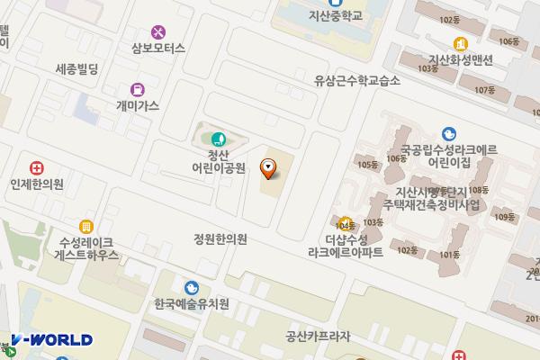 대구시_지산2동 위치 지도 — 대구광역시 수성구 용학로33길 9