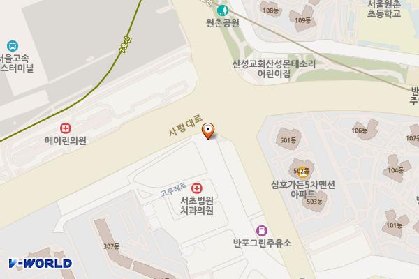 반포복개천공영주차장 위치 지도 — 서울특별시 서초구 서초중앙로 255