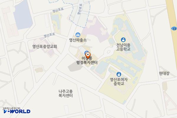 이창행정복지센터 위치 지도 — 전남광주통합특별시 나주시 영산포로 182-7