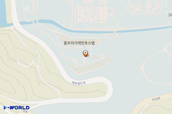 에버랜드 홈브리지 캐빈호스텔 위치 지도 — 경기도 용인시 처인구 포곡읍 에버랜드로 199