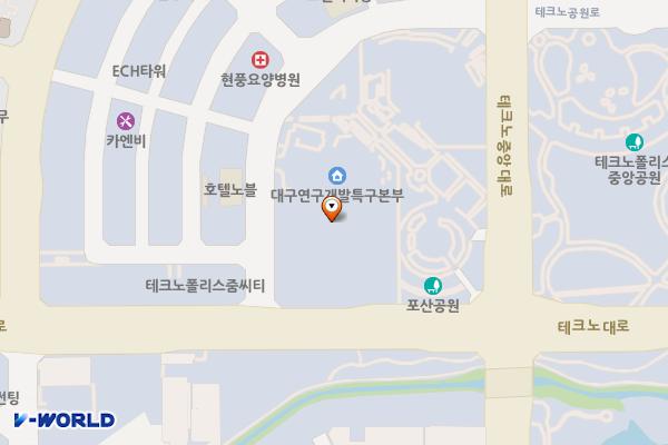 대구테크비즈센터 위치 지도 — 대구광역시 달성군 현풍읍 테크노공원로 17