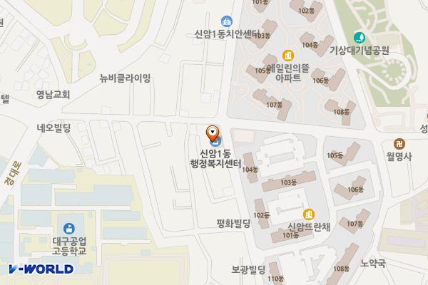 대구시_신암1동 행정복지센터 위치 지도 — 대구광역시 동구 아양로7길 27