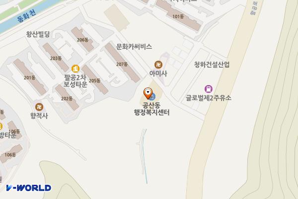 대구시_공산동 행정복지센터 위치 지도 — 대구광역시 동구 팔공로91길 9