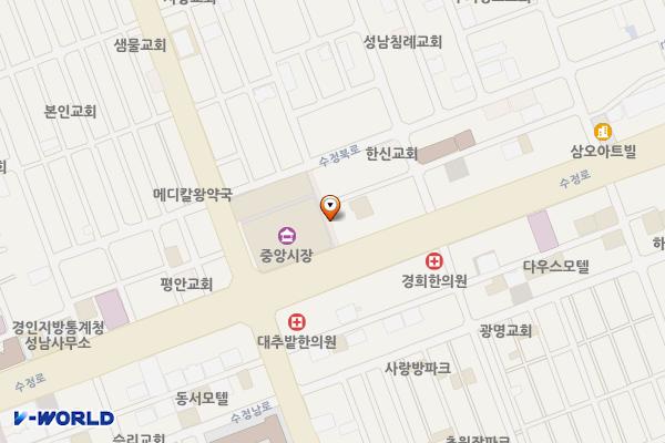 중앙공설시장 위치 지도 — 경기도 성남시 수정구 수정로 109