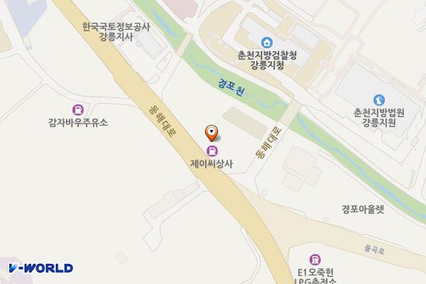 포르쉐 HPC CJ대한통운 강릉주유소 위치 지도 — 강원특별자치도 강릉시 동해대로 3292