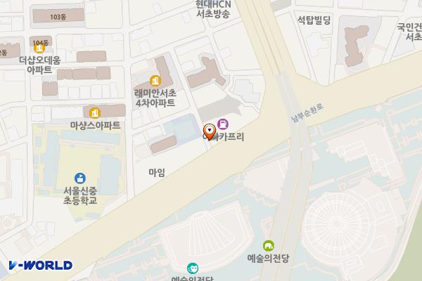 포르쉐 HPC 에스-오일 예술의전당앞주유소 위치 지도 — 서울특별시 서초구 남부순환로 2391