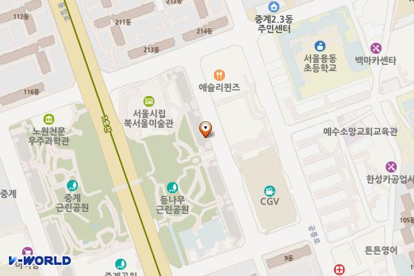 등나무근린공원 공영주차장 위치 지도 — 서울특별시 노원구 동일로204가길 41-2