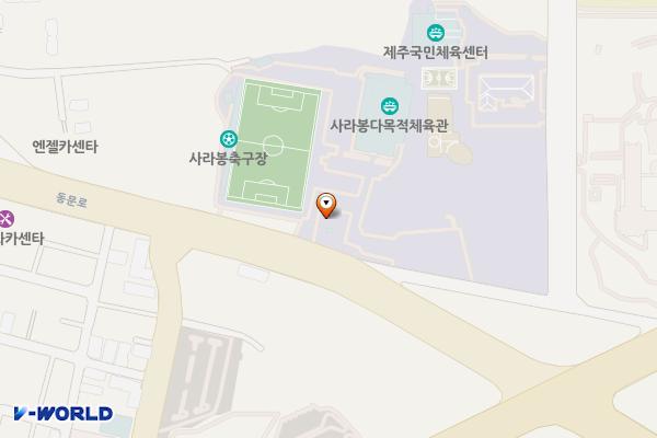 사라봉 다목적체육관 위치 지도 — 제주특별자치도 제주시 사라봉동길 25