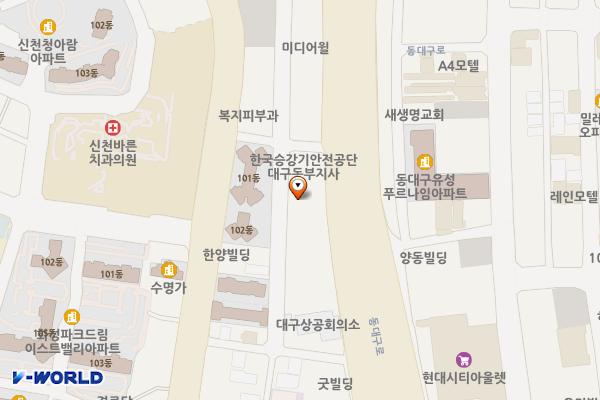 동대구벤처밸리 기업성장지원센터 위치 지도 — 대구광역시 동구 동대구로 465