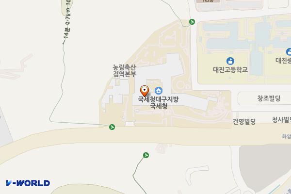 행정안전부 정부청사관리본부 대구청사관리소 위치 지도 — 대구광역시 달서구 화암로 301