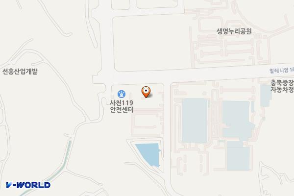충청북도 소방본부 통합청사 위치 지도 — 충청북도 청주시 청원구 사천로18번길 85