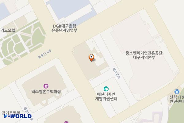 (주)인터불고 엑스코 위치 지도 — 대구광역시 북구 유통단지로 80