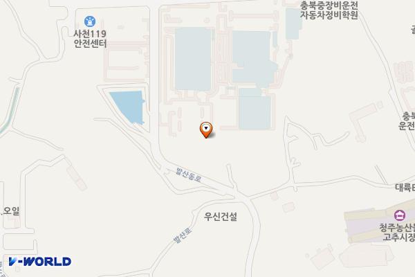 청주실내빙상장 실내주차장 위치 지도 — 충청북도 청주시 청원구 사천로18번길 83