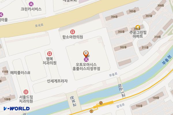 홈플러스 의정부점 위치 지도 — 경기도 의정부시 청사로 38