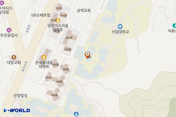 서일대학교 지하1층 위치 지도 — 서울특별시 중랑구 용마산로90길 28