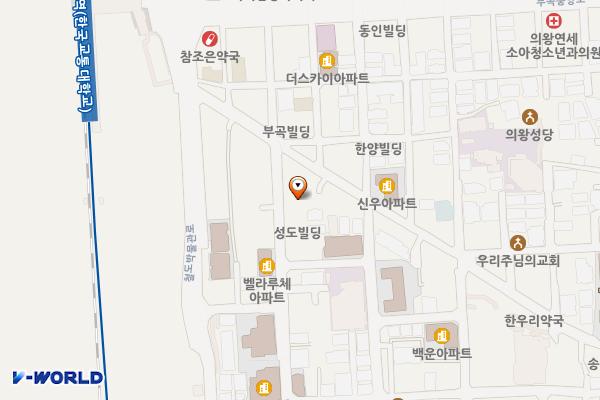 의왕도깨비시장 공영주차장 위치 지도 — 경기도 의왕시 부곡중앙남1길 19