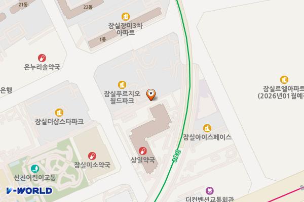 잠실역공영주차장 위치 지도 — 서울특별시 송파구 올림픽로 300