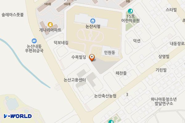 논산시 공영주차장 위치 지도 — 충청남도 논산시 시민로210번길 9