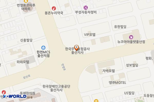 한국주택금융공사 울산지사 위치 지도 — 울산광역시 남구 삼산로 197