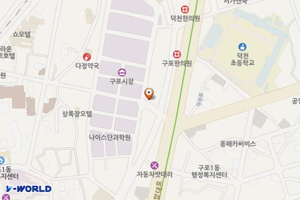 구포시장 공영주차장 위치 지도 — 부산광역시 북구 낙동대로1780번길 46