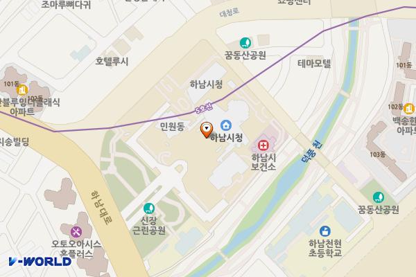 하남시청 위치 지도 — 경기도 하남시 대청로 10