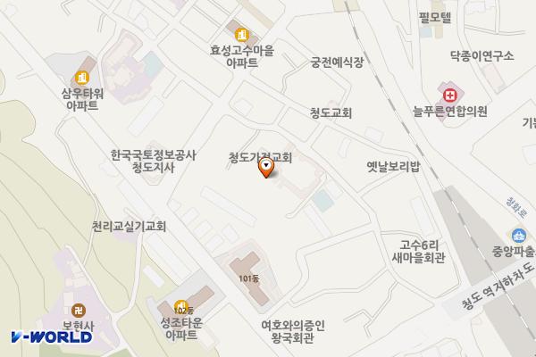 청도 설레임마당 위치 지도 — 경상북도 청도군 청도읍 고수뒷길 64