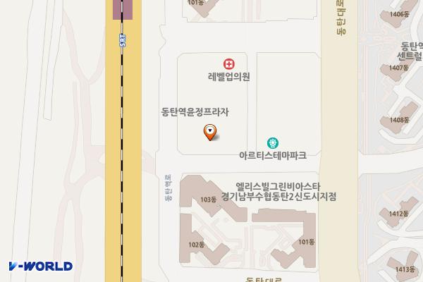 동탄역 그린파킹파크 위치 지도 — 경기도 화성시 동탄역로 122