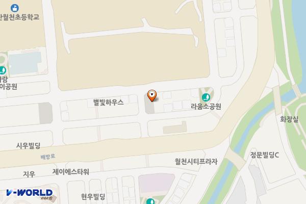 배방읍 제4공영주차장 위치 지도 — 충청남도 아산시 배방읍 북수리 1612