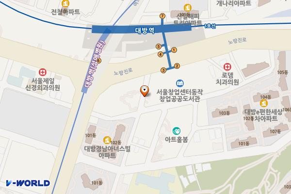 여성가족재단 스페이스 살림 위치 지도 — 서울특별시 동작구 노량진로 10