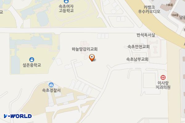 포르쉐 데스티네이션 메이트힐 카페 위치 지도 — 강원특별자치도 속초시 청대로351번길 18