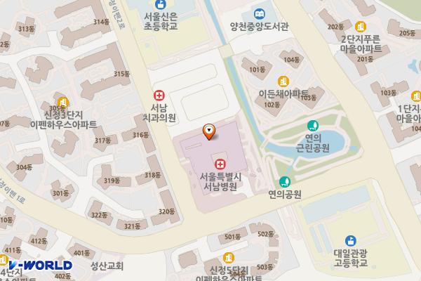 서남병원 위치 지도 — 서울특별시 양천구 신정이펜1로 20