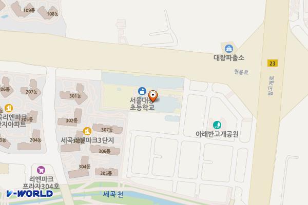 대왕초교 공영주차장 위치 지도 — 서울특별시 강남구 헌릉로618길 8