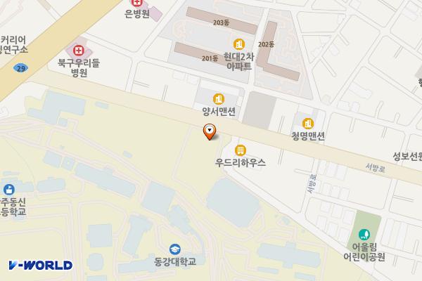 동강대학교 위치 지도 — 전남광주통합특별시 북구 동문대로 50