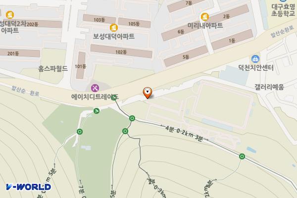 강당골공영주차장 위치 지도 — 대구광역시 남구 앞산순환로 672