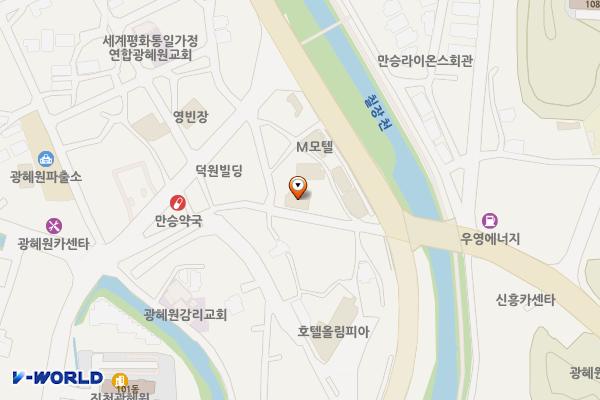 아크라모텔 위치 지도 — 충청북도 진천군 광혜원면 장기1길 19-1