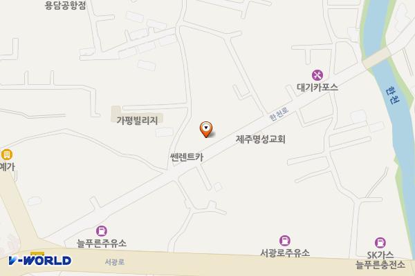 포시즌프렌즈스크린 용담오라점 위치 지도 — 제주특별자치도 제주시 한천로 29