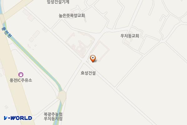 용전식육식당 위치 지도 — 전남광주통합특별시 북구 용전마을길 28