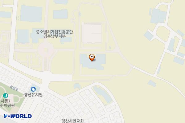 한국섬유기계융합연구원 위치 지도 — 경상북도 경산시 삼풍로 27