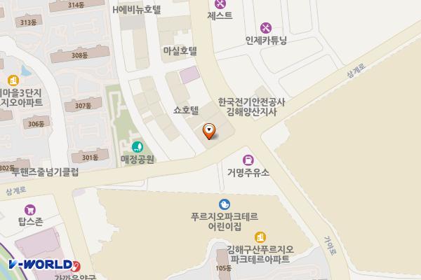 브라운도트호텔 위치 지도 — 경상남도 김해시 삼계로55번길 2