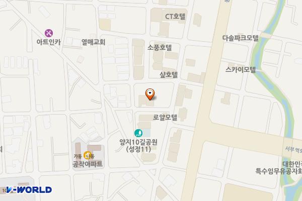 (주)천안호텔어반트 위치 지도 — 충청남도 천안시 서북구 양지8길 10-3
