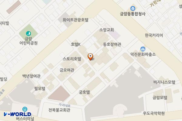 호텔야자 전주터미널점 위치 지도 — 전북특별자치도 전주시 덕진구 용산2길 13