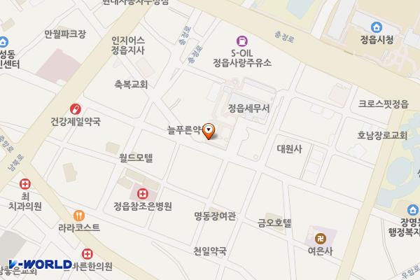 정읍세무서 위치 지도 — 전북특별자치도 정읍시 중앙1길 93