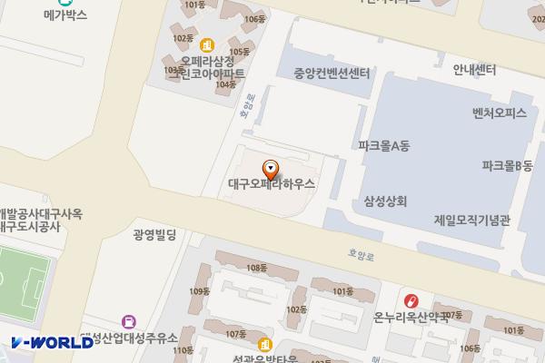 대구오페라하우스 위치 지도 — 대구광역시 북구 호암로 15