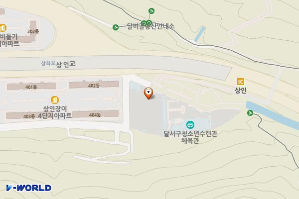 대구달서구 청소년수련관 공영주차장 위치 지도 — 대구광역시 달서구 상화로 406